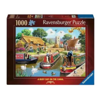Puzzle 1000 db - Egy forgalmas nap a csatornában kép