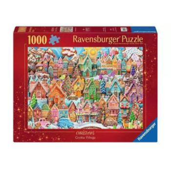 Puzzle 1000 db - Karácsonyi süti falu kép