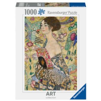 Puzzle 1000 db - Klimt: Nő legyezővel kép