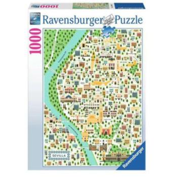 Puzzle 1000 db - Sevilla térképe kép