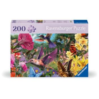 Puzzle 200 db - Kolibri és pillangó kép