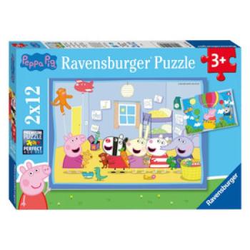 Puzzle 2x12 db - Peppa kalandja kép