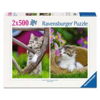 Puzzle 2x500 db - Kiscicák vidéken kép