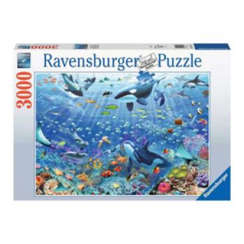 Puzzle 3000 db - Színes víz alatti szórakozás kép
