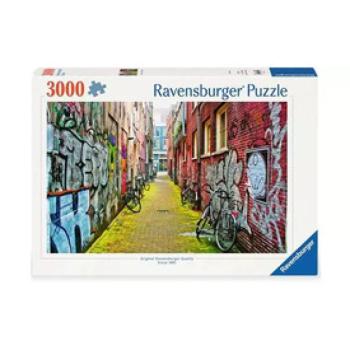 Puzzle 3000 db - Utca művészet Amszterdam kép