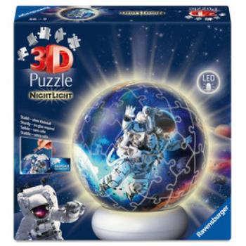 Puzzle 3D - Árhajósok az űrben éjjeli fény kép