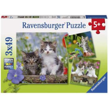 Puzzle 3x49 db - Édes kiscicák kép