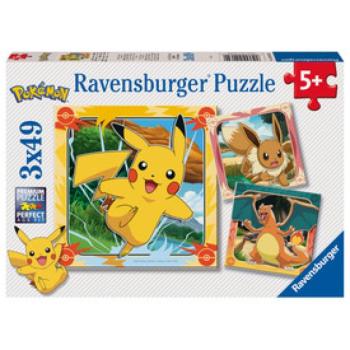 Puzzle 3x49 db - Pokémon kép