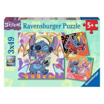 Puzzle 3x49 db - Stitch kép