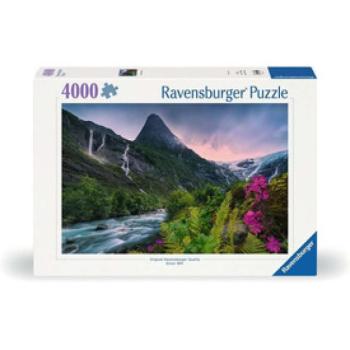 Puzzle 4000 db - Lenyűgöző hegyek kép