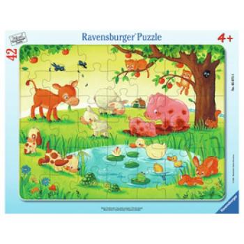 Puzzle 42 db - Állatkölykök kép