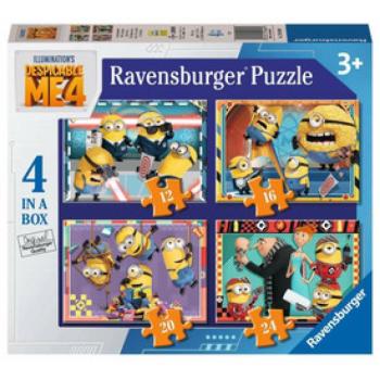 Puzzle 4in1 - Minyonok 4 kép