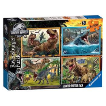 Puzzle 4x100 - Jurassic world kép