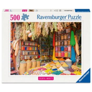 Puzzle 500 db - Színes fűszerek, Marokkó kép