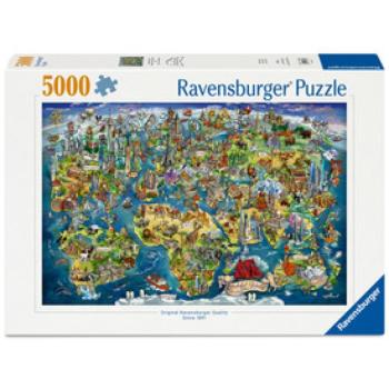 Puzzle 5000 db - Világtérkép kép