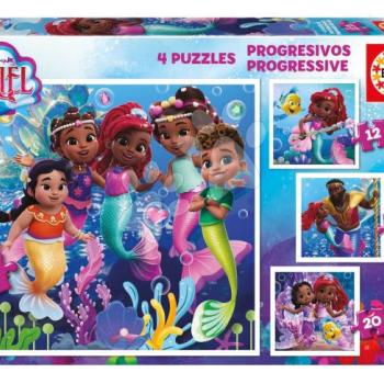 Puzzle Ariel Disney Progressive Educa progresszív 12-16-20-25 darabos kép