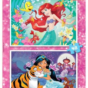 Puzzle Ariel és Jasmin Educa 2x48 darabos 5 évtől kép