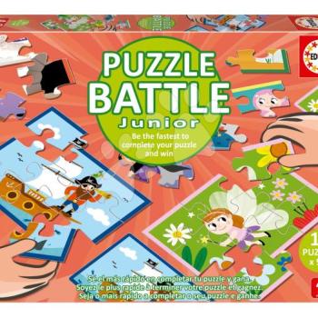 Puzzle Battle fantázia Fantasy Junior Educa 16 fajta puzzle 144 darabos és 16 kártya ábrákkal 4 évtől kép