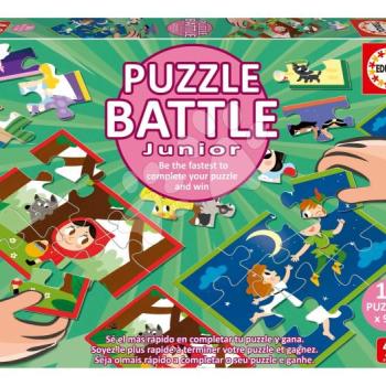 Puzzle Battle mesék Stories Junior Educa 16 fajta puzzle 144 darabos és 16 kártya ábrákkal 4 évtől kép