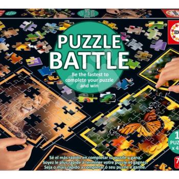 Puzzle Battle Természet Nature Educa 12 fajta puzzle 504 darabos és 12 kártya ábrákkal 7 évtől kép