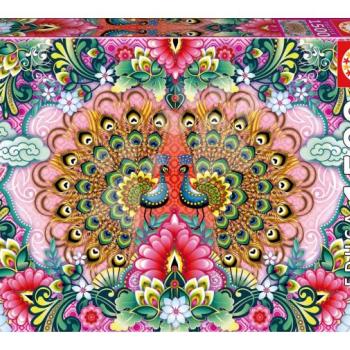 Puzzle Bengal Peacocks Educa 1500 darabos Fix ragasztó kép