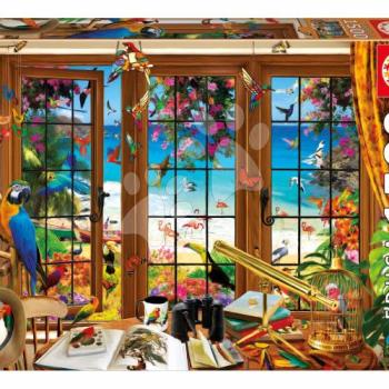 Puzzle Bird Watcher´s Widow Educa 1500 arabos és Fix ragasztó kép