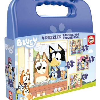 Puzzle Bluey Progressive Educa 12-16-20-25 darabos kofferben kép