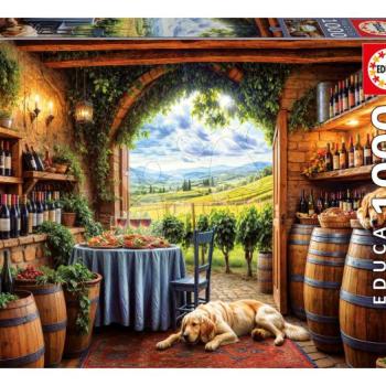 Puzzle Canes Et Vinum Educa 1000 darabos és Fix ragasztó kép