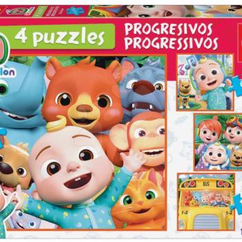 Puzzle Cocomelon Progressive 4in1 Educa 6-9-12-16 darabos 4 évtől kép