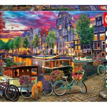 Puzzle Cycling in Amsterdam Educa 6000 darabos kép