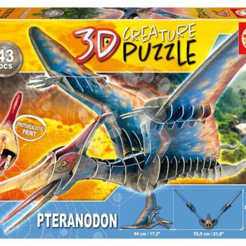 Puzzle dinoszaurusz Pteranodon 3D Creature Educa hossza 44 cm 43 darabos 6 évtől kép