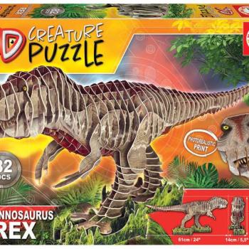Puzzle dinoszaurusz Tyrannosaurus Rex 3D Creature Educa hossza 61 cm 82 darabos 6 évtől kép