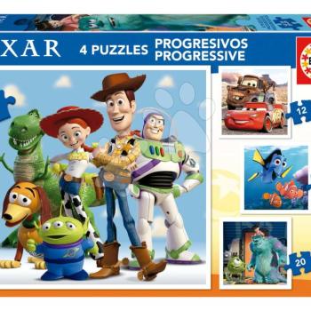 Puzzle Disney Pixar Progressive Educa 12-16-20-25 darabos 3 évtől kép