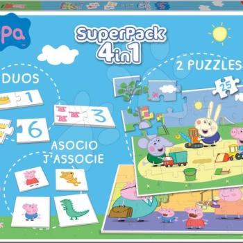 Puzzle domino és pexeso Peppa Pig Disney Superpack 4in1 Educa  kép