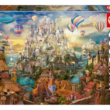Puzzle Dream Town Educa 2000 darabos és Fix ragasztó kép