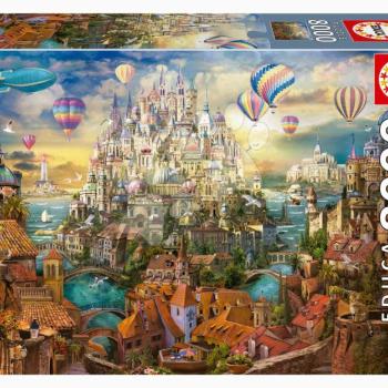 Puzzle Dream Town Educa 8000 darabos és Fix ragasztó kép