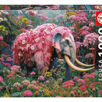 Puzzle Floral Elephant Educa 1000 darabos és Fix ragasztó kép