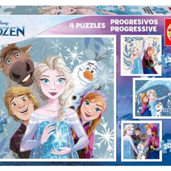 Puzzle Frozen Disney Progressive Educa 12-16-20-25 darabos 3 évtől kép