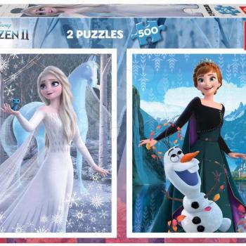 Puzzle Frozen Educa 2x500 darabos és Fix ragasztó 11 évtől kép