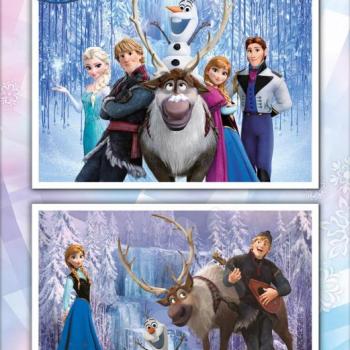 Puzzle gyerekeknek Frozen - Jégvarázs Educa 2x100 db 15767 lila kép