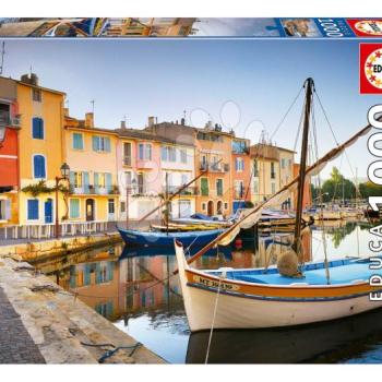 Puzzle Harbour in Martigues Provence Educa 1000 darabos és Fix ragasztó kép