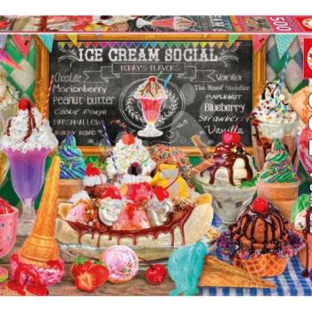 Puzzle Ice Cream Parlour Educa 500 darabos és Fix ragasztó kép