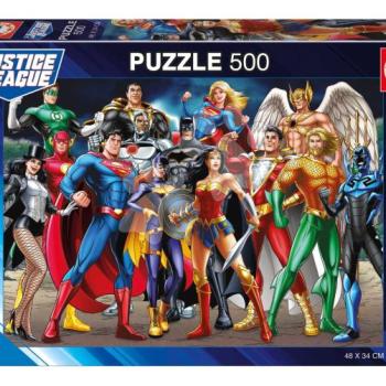 Puzzle Justice League DC Comics Educa 500 darabos és Fix ragasztó kép