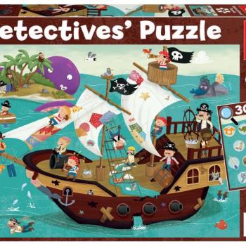 Puzzle Kalózhajó Detectives Pirates Boat Educa találj 30 tárgyat 50 darabos 4 évtől kép