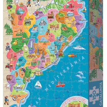 Puzzle Katalónia térképe nevezetességekkel Educa 150 darabos 7 évtől kép