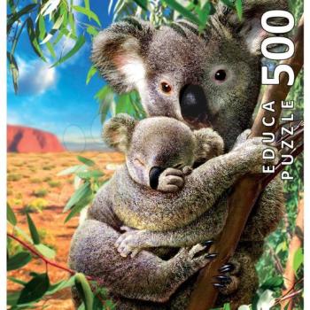 Puzzle Koala and Cub Educa 500 darabos és Fix ragasztó a csomagban 11 évtől kép