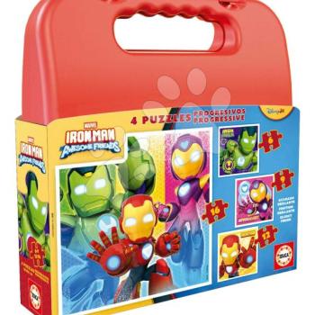 Puzzle kofferben Iron Man and his awesome Friends Progressive Educa progresszív 6-9-12-16 darabos kép