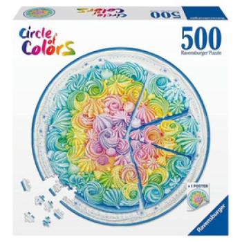 Puzzle kör 500 db - Szivárvány torta kép