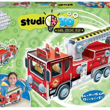 Puzzle közlekedési eszközök Firemen's Truck 3D Studio Educa műanyag csavarokkal 5 évtől kép