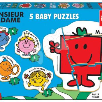 Puzzle legkisebbeknek Baby Puzzles Monsieur Madame Educa 5-ábrával 24 hó-tól kép